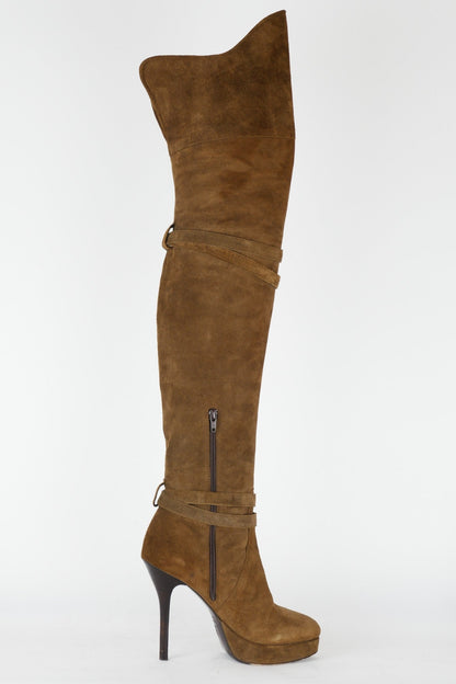 BUUTS Navyboot Overknees Wildleder camel 119014-3