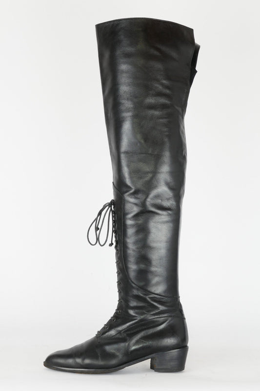 BUUTS Stuart Weitzmann Vintage-Stiefel Leder schwarz 119018-1