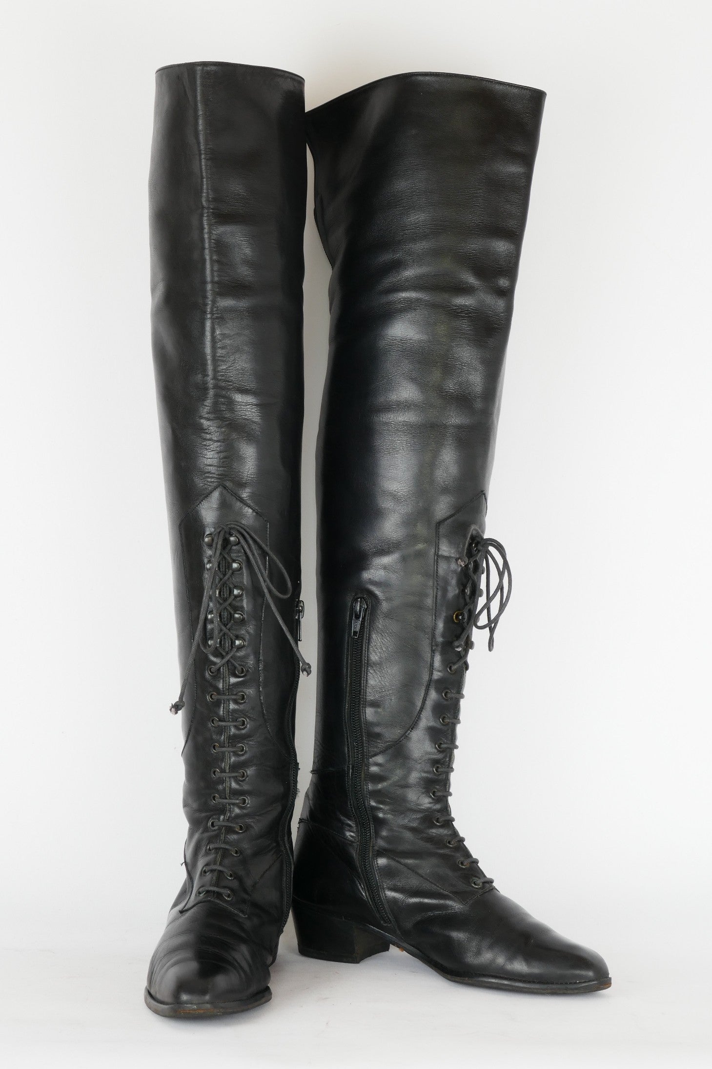 BUUTS Stuart Weitzmann Vintage-Stiefel Leder schwarz 119018-7