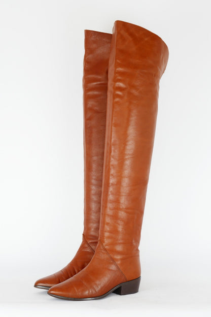 BUUTS Tommy Hilfiger Overknees Leder cognac 119025-2