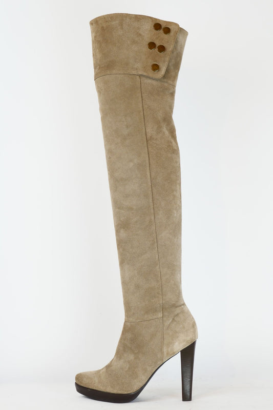 BUUTS Diane von Fürstenberg Overknees Wildleder camel 220006-1
