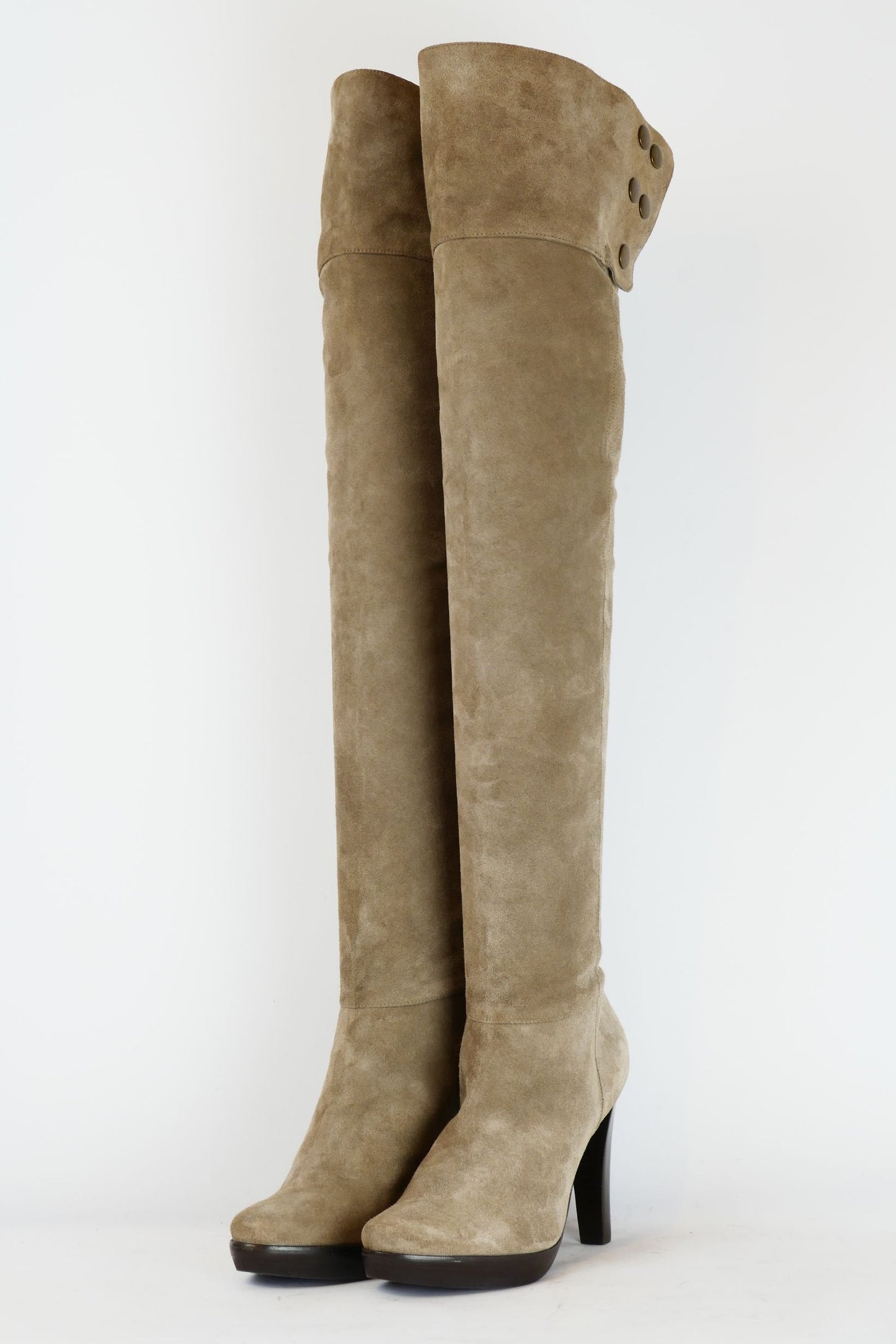 BUUTS Diane von Fürstenberg Overknees Wildleder camel 220006-2