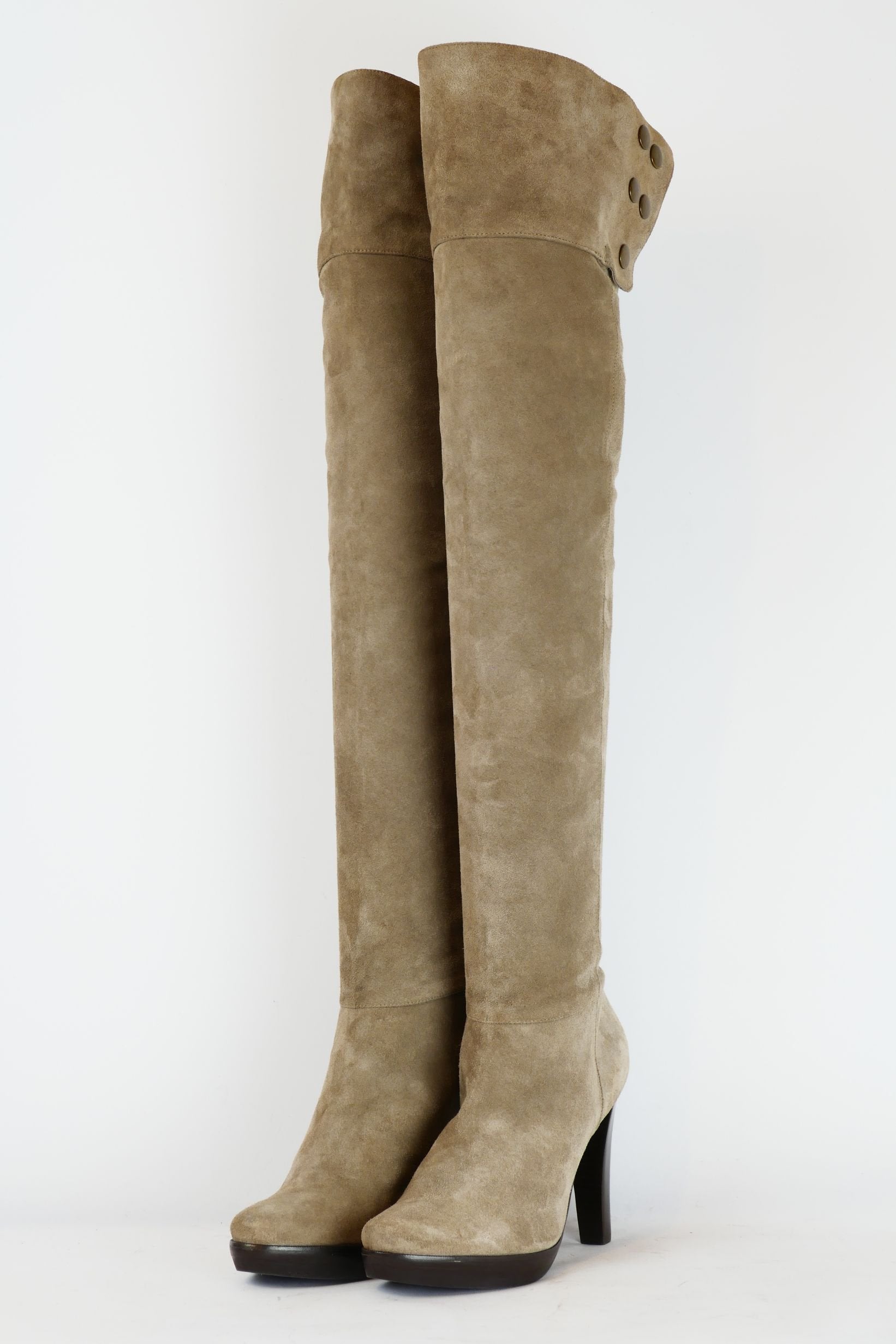 BUUTS Diane von Fürstenberg Overknees Wildleder camel 220006-2