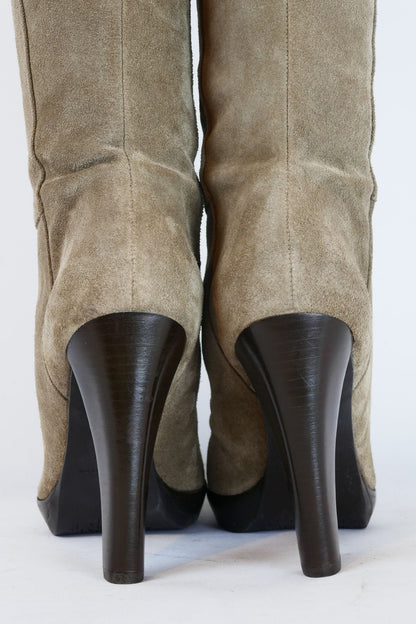 BUUTS Diane von Fürstenberg Overknees Wildleder camel 220006-7