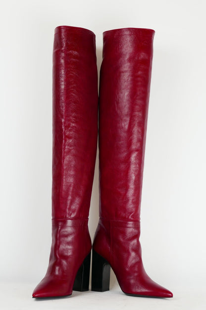 BUUTS Zara Hohe Stiefel Leder rot 220011-4