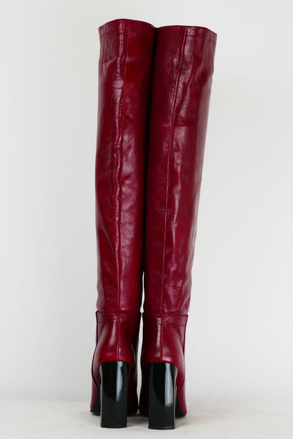 BUUTS Zara Hohe Stiefel Leder rot 220011-6