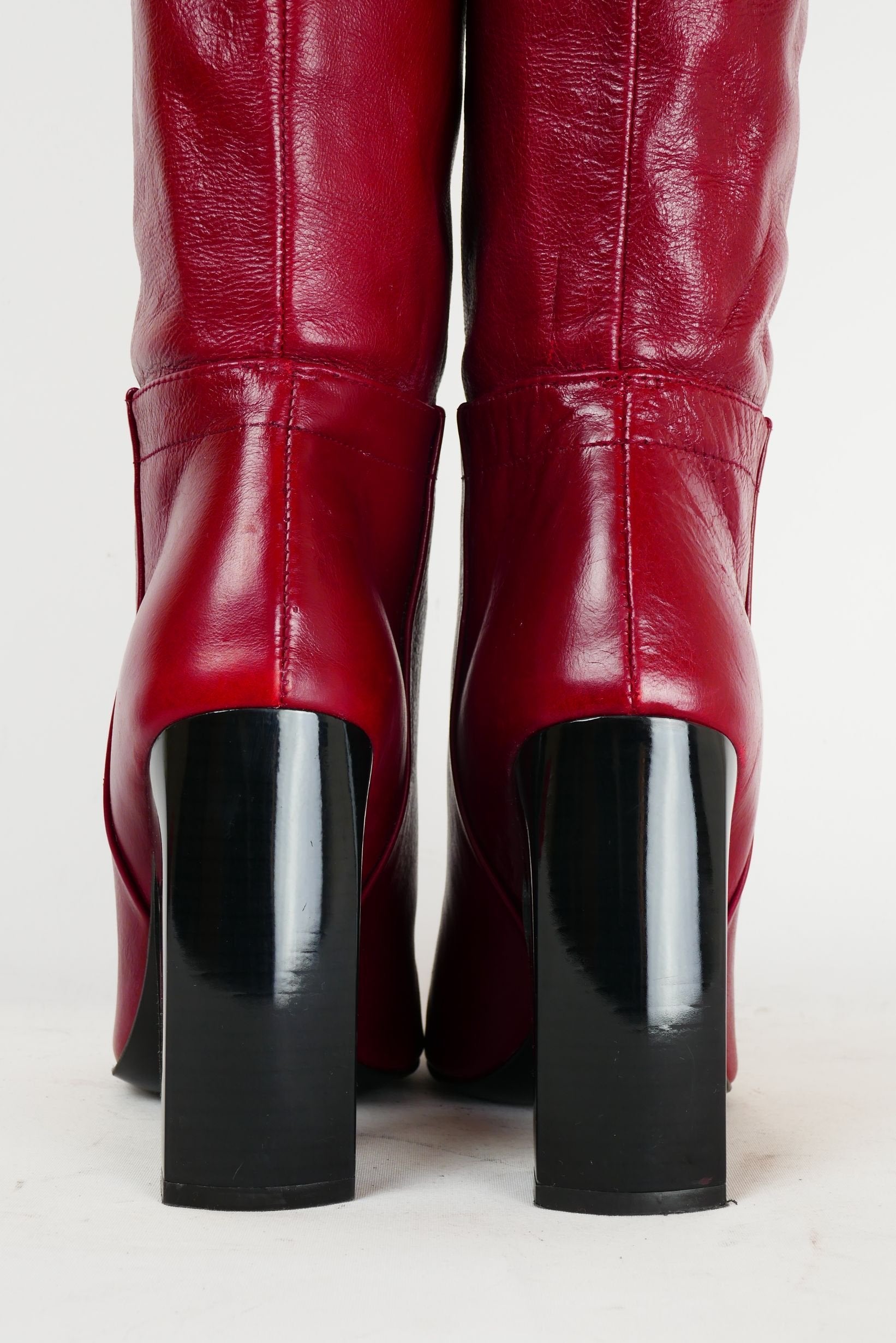 BUUTS Zara Hohe Stiefel Leder rot 220011-7