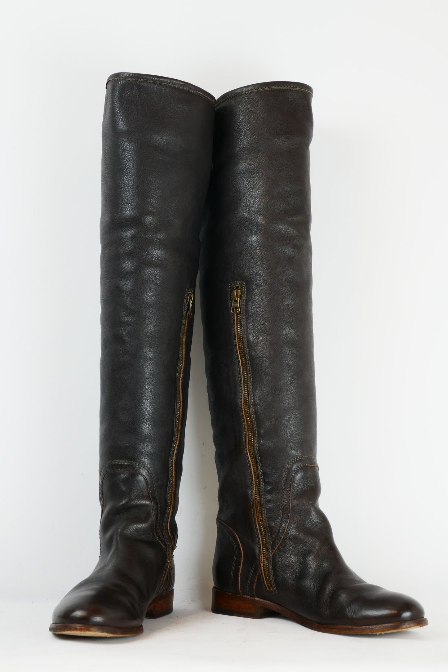 BUUTS L'Autre Chose Overknees Leder dunkelbraun 220015-4