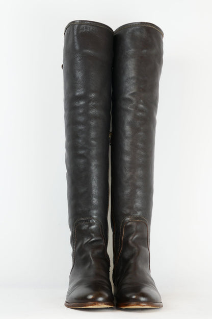 BUUTS L'Autre Chose Overknees Leder dunkelbraun 220015-5