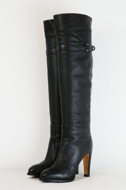 BUUTS Gianvito Rossi Hohe Stiefel Leder schwarz 220020-2