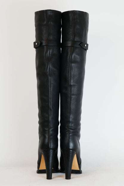 BUUTS Gianvito Rossi Hohe Stiefel Leder schwarz 220020-6