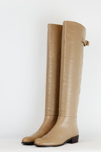 BUUTS Patrizia Pepe Hohe Stiefel Leder creme 220025-2