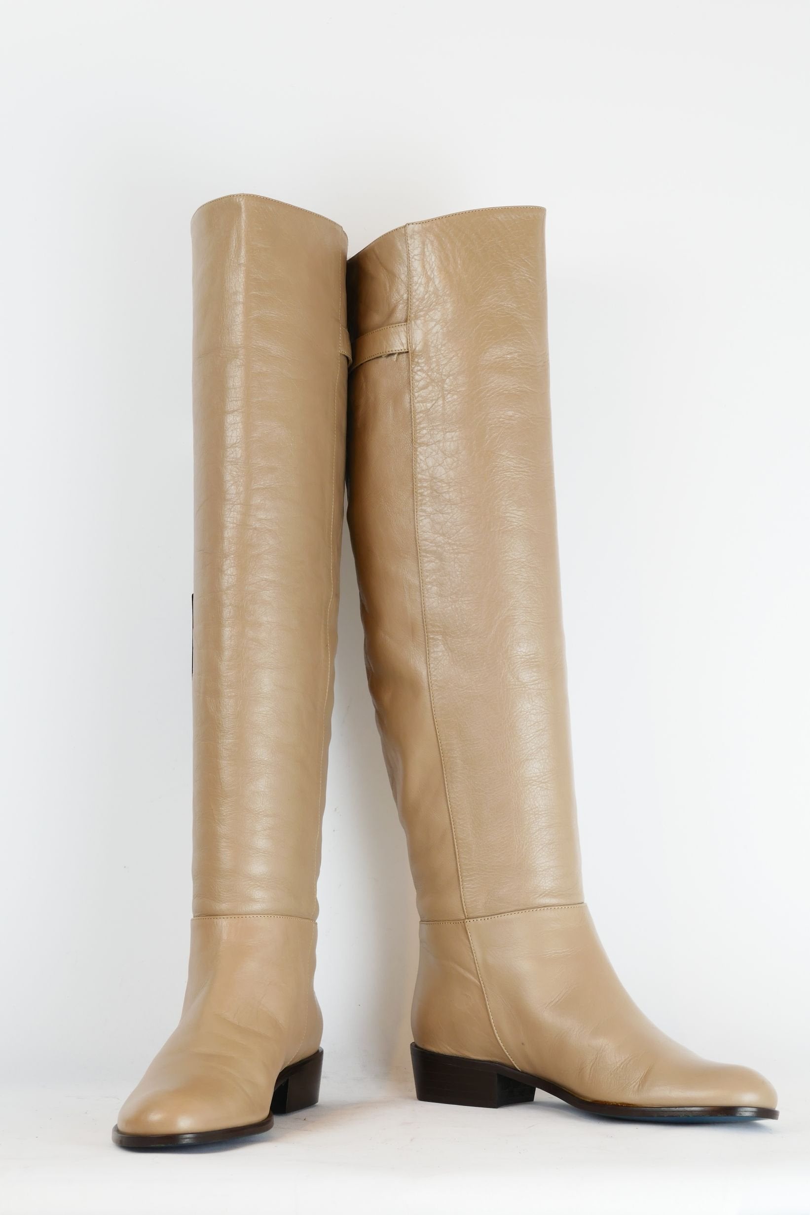 BUUTS Patrizia Pepe Hohe Stiefel Leder creme 220025-7