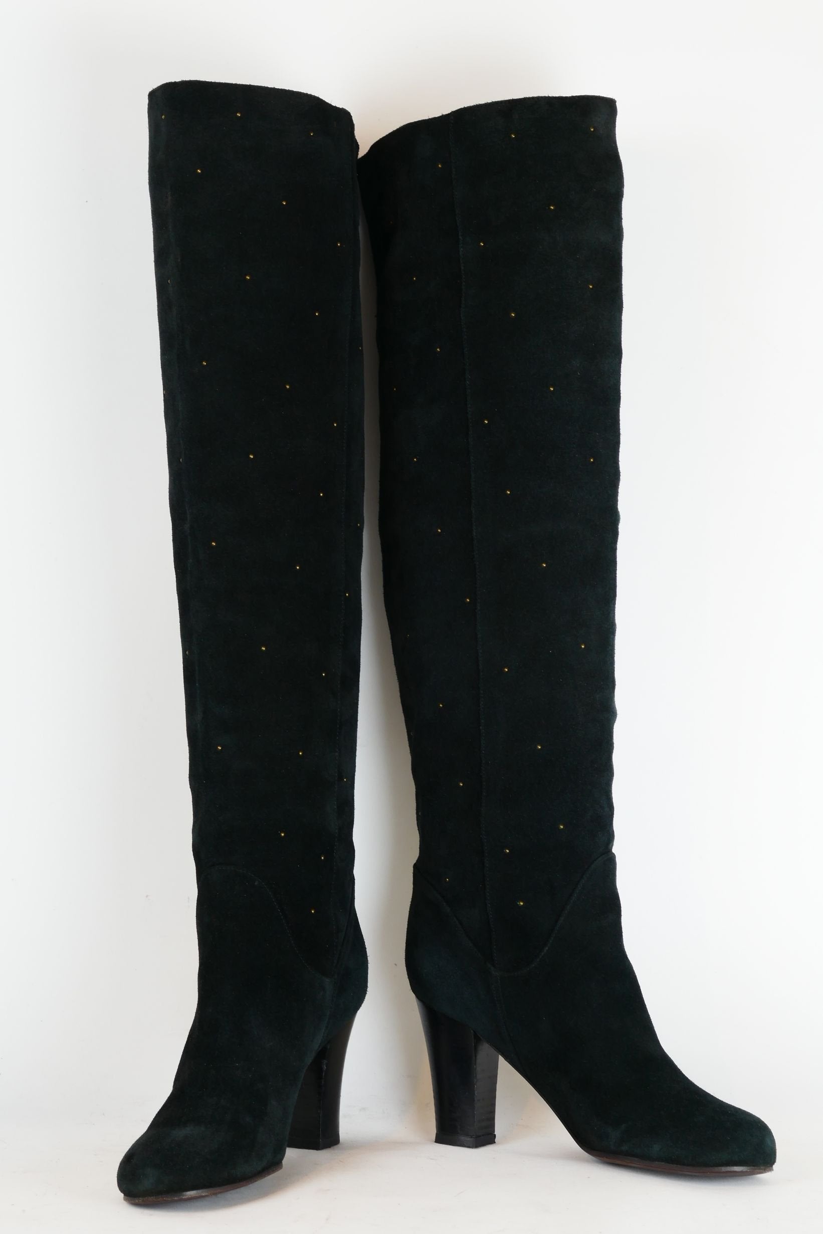 BUUTS See by Chloé Hohe Stiefel Wildleder blau 220026-4