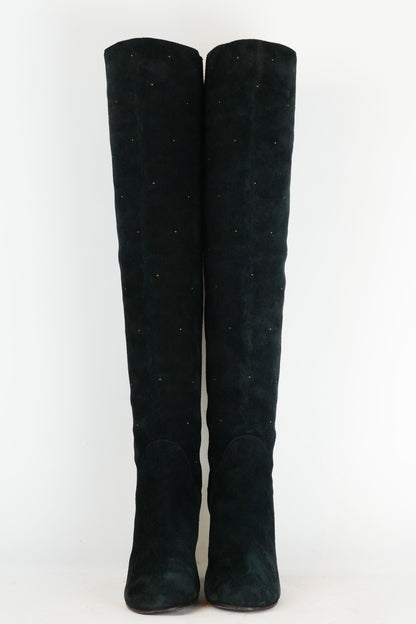 BUUTS See by Chloé Hohe Stiefel Wildleder blau 220026-5