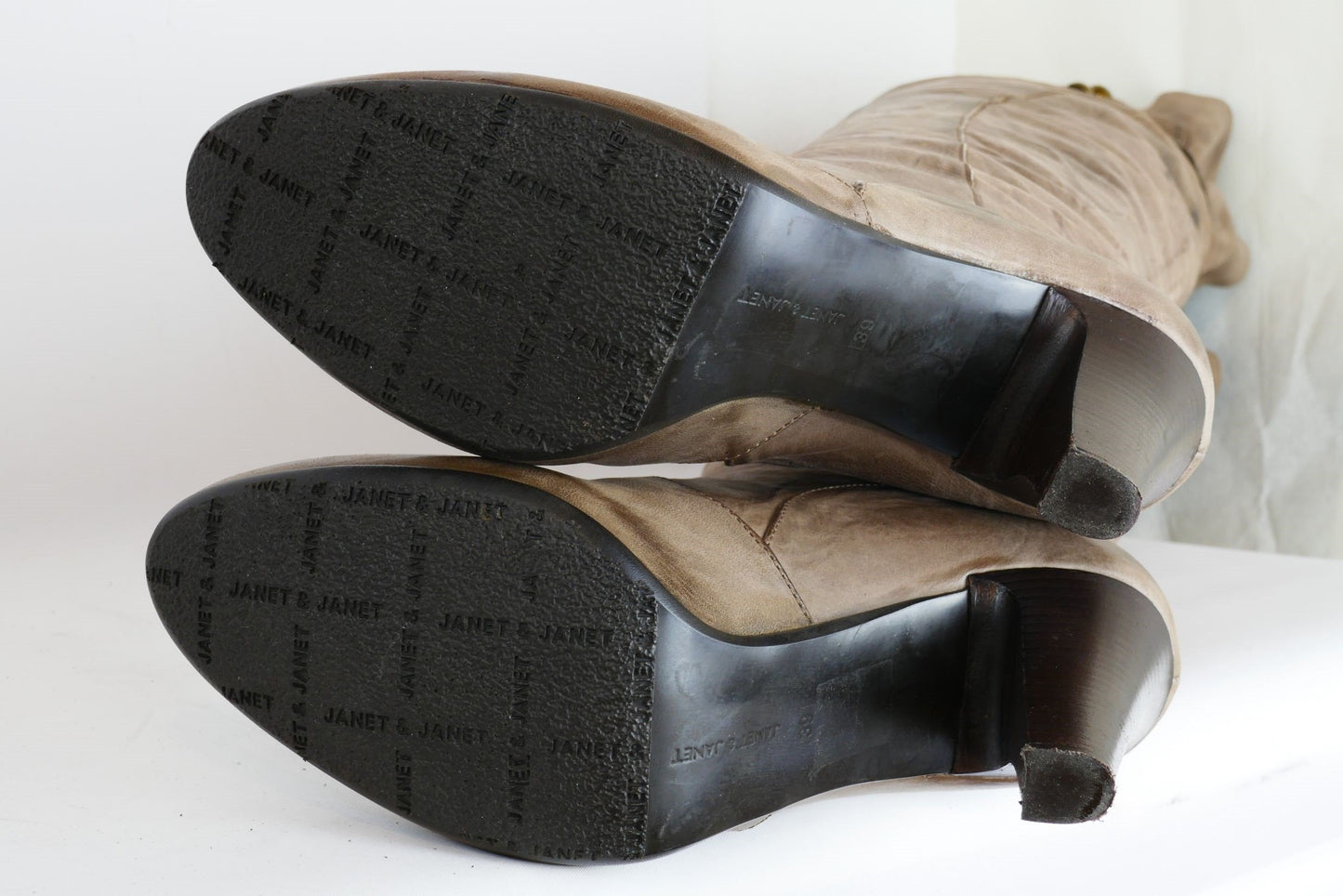 BUUTS Janet&Janet Overknees Leder schlamm 220027-13