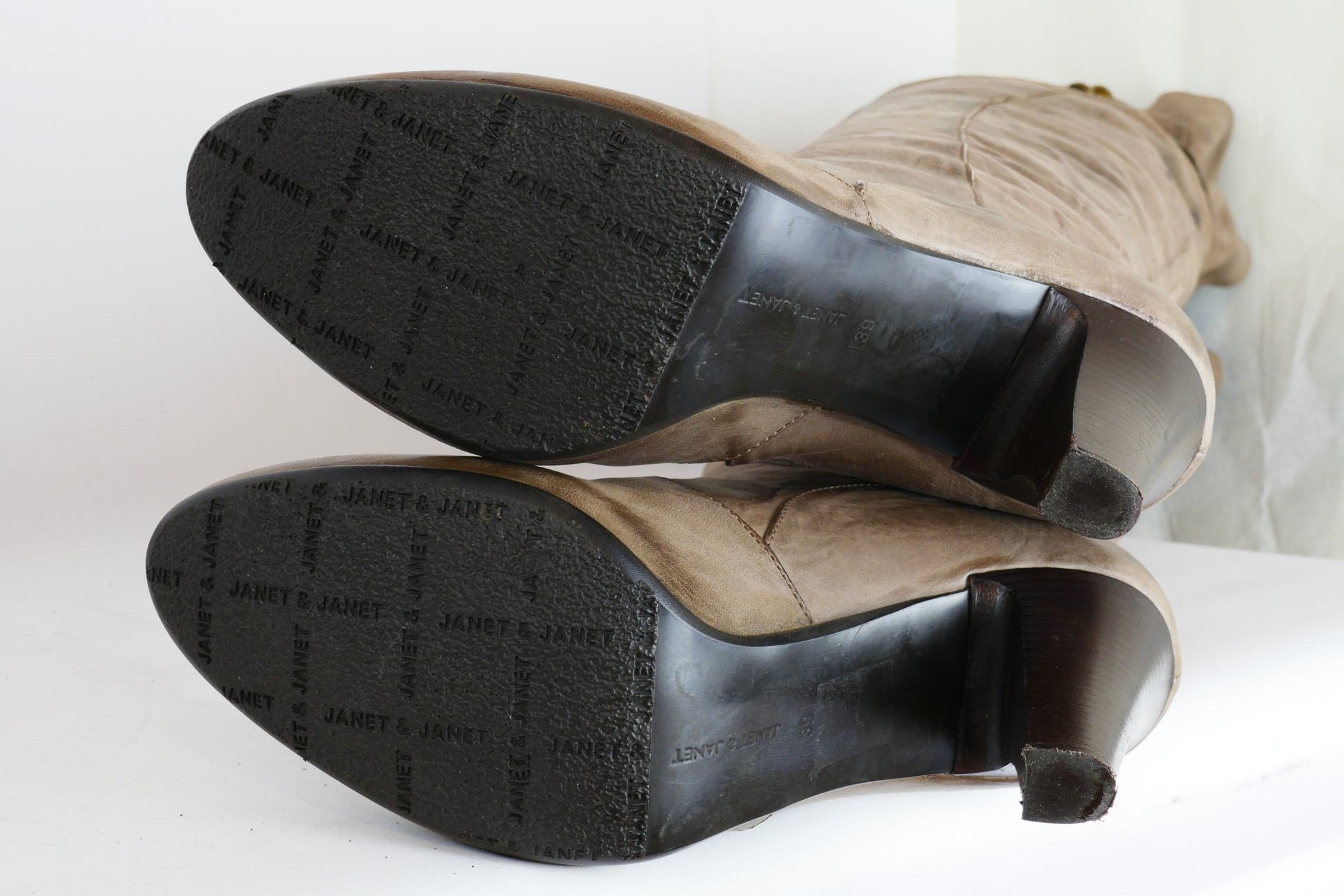 BUUTS Janet&Janet Overknees Leder schlamm 220027-13