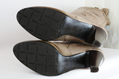 BUUTS Janet&Janet Overknees Leder schlamm 220027-13