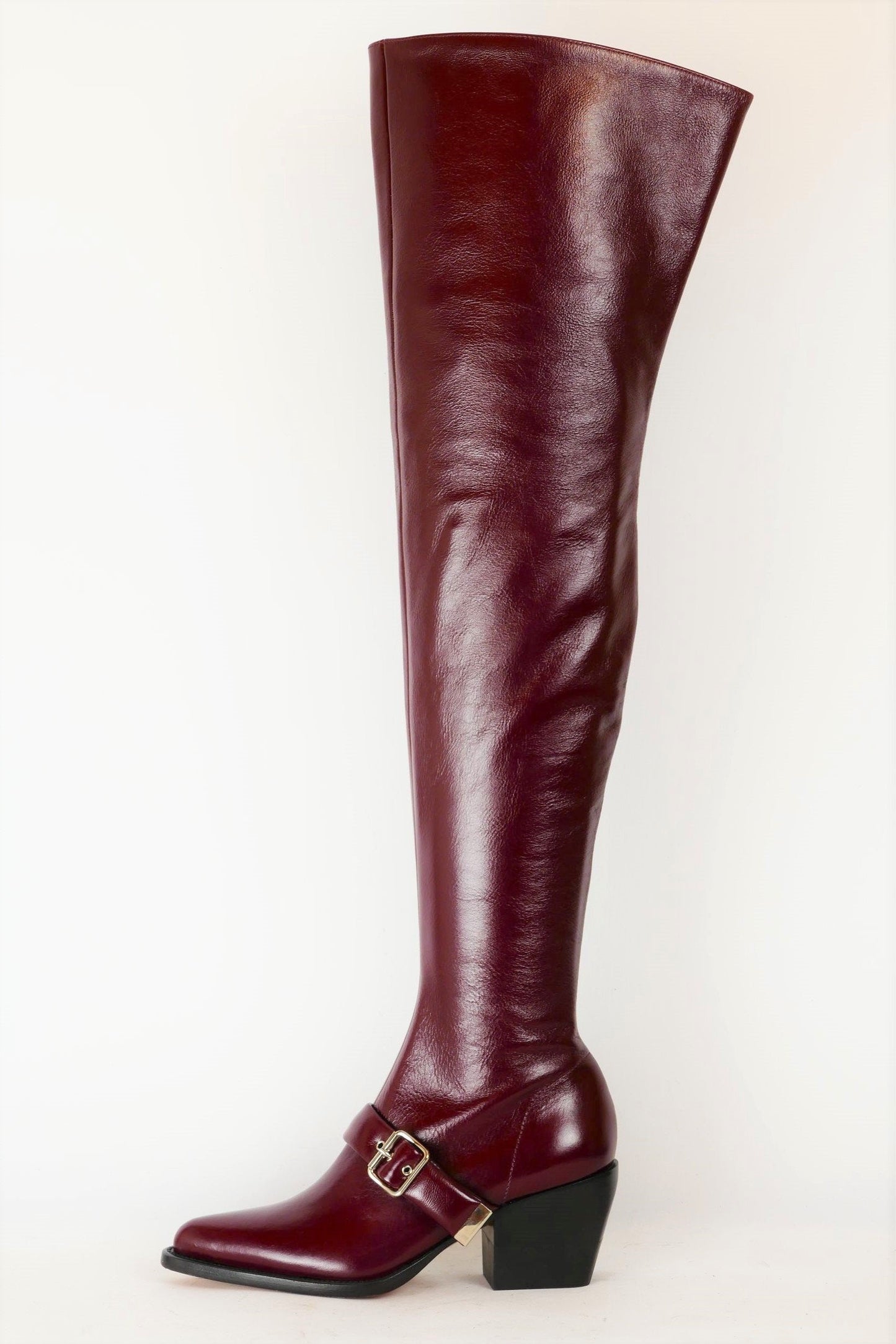 BUUTS Chloé Overknees Leder bordeaux 220028-1