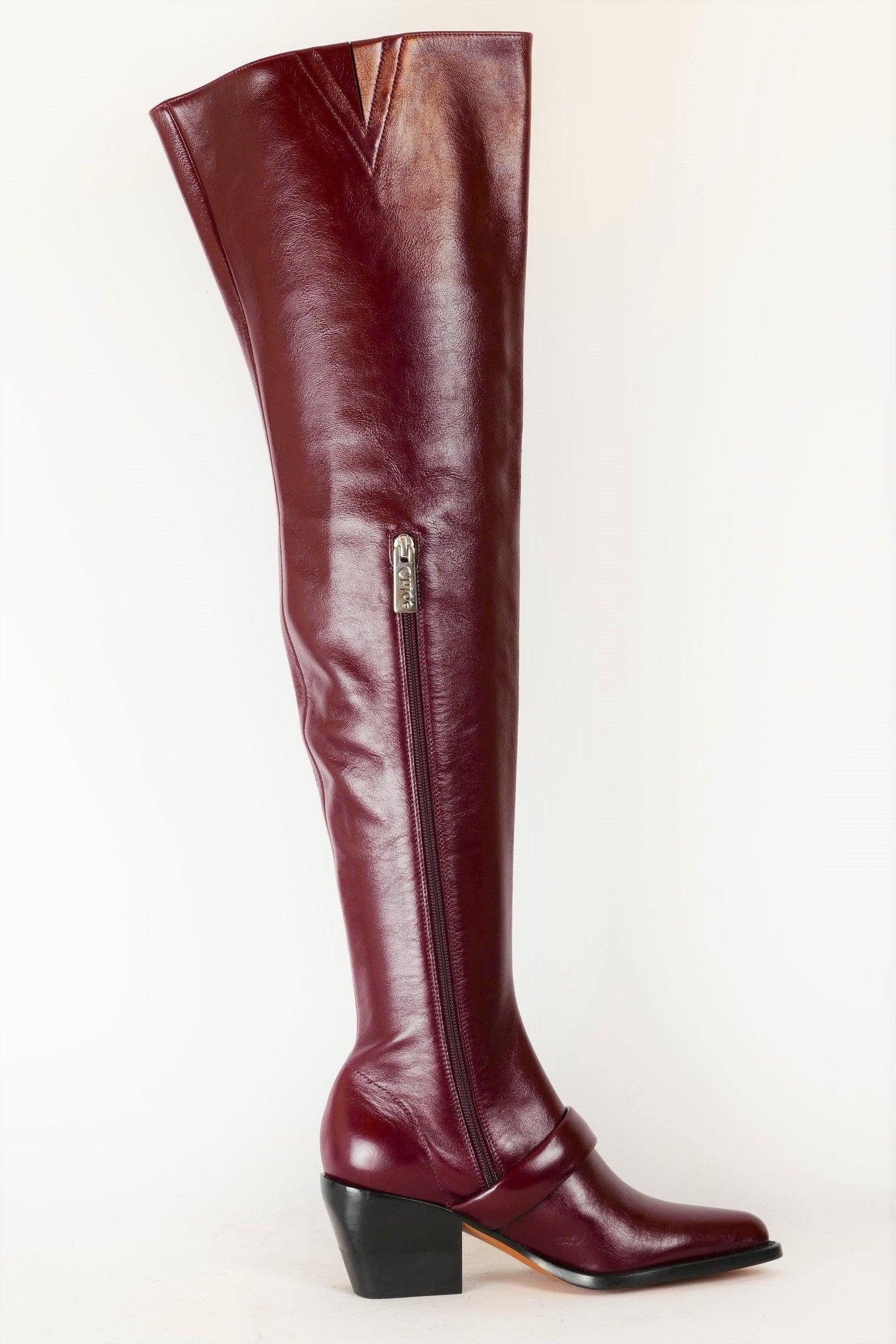 BUUTS Chloé Overknees Leder bordeaux 220028-3