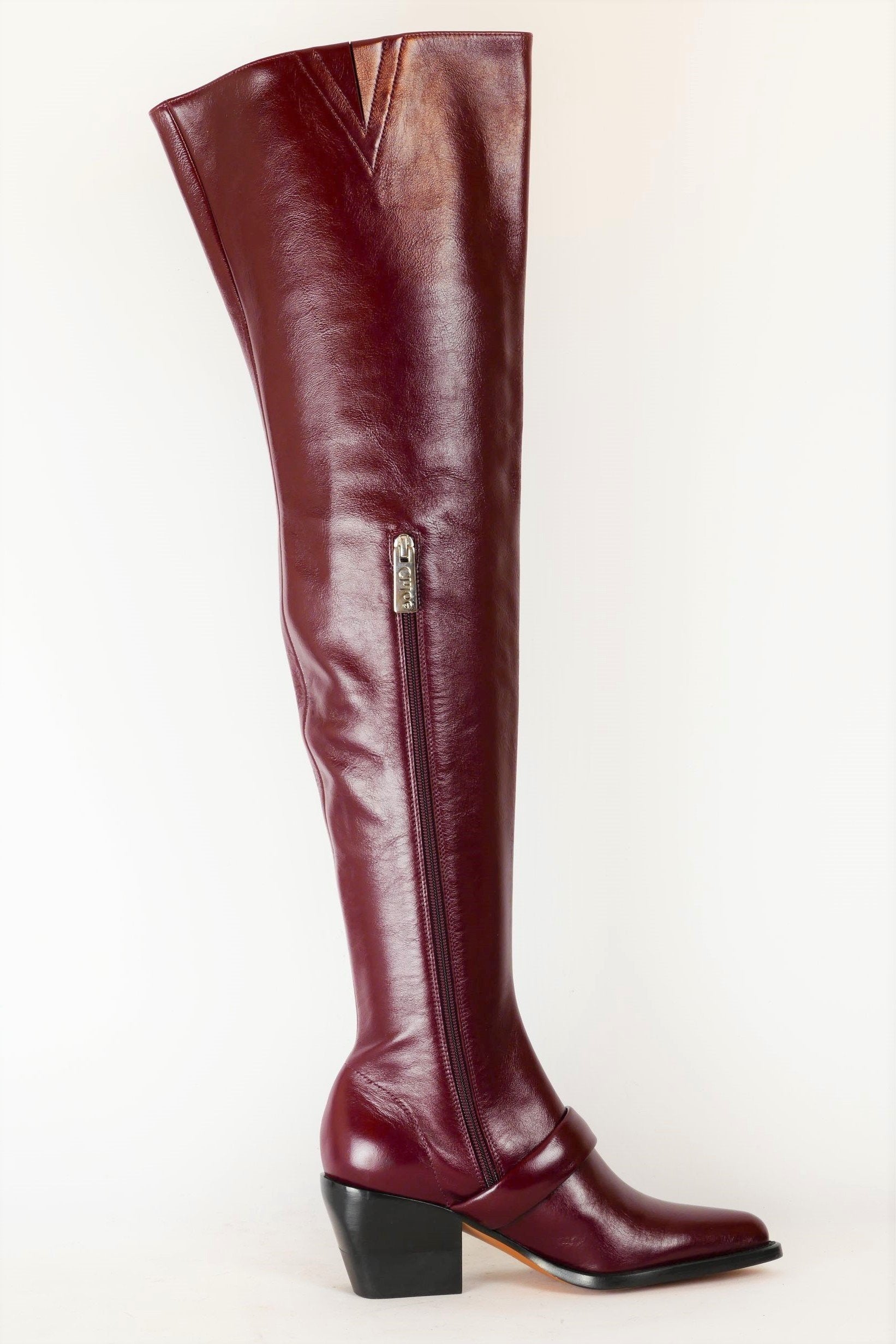 BUUTS Chloé Overknees Leder bordeaux 220028-3