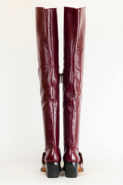BUUTS Chloé Overknees Leder bordeaux 220028-6