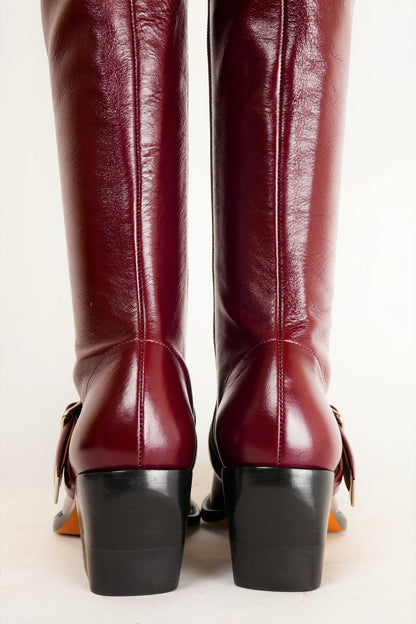BUUTS Chloé Overknees Leder bordeaux 220028-7