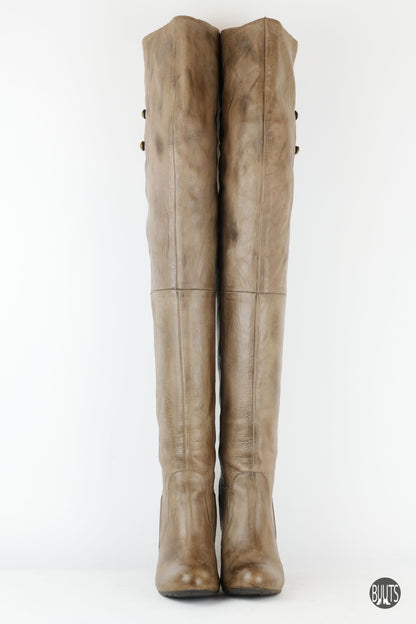 BUUTS Janet&Janet Overknees Leder schlamm 221003-3