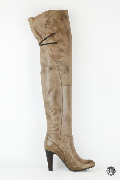 BUUTS Janet&Janet Overknees Leder schlamm 221003-6