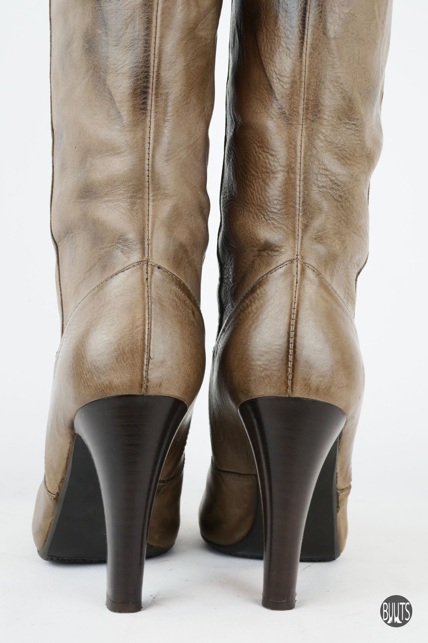 BUUTS Janet&Janet Overknees Leder schlamm 221003-7