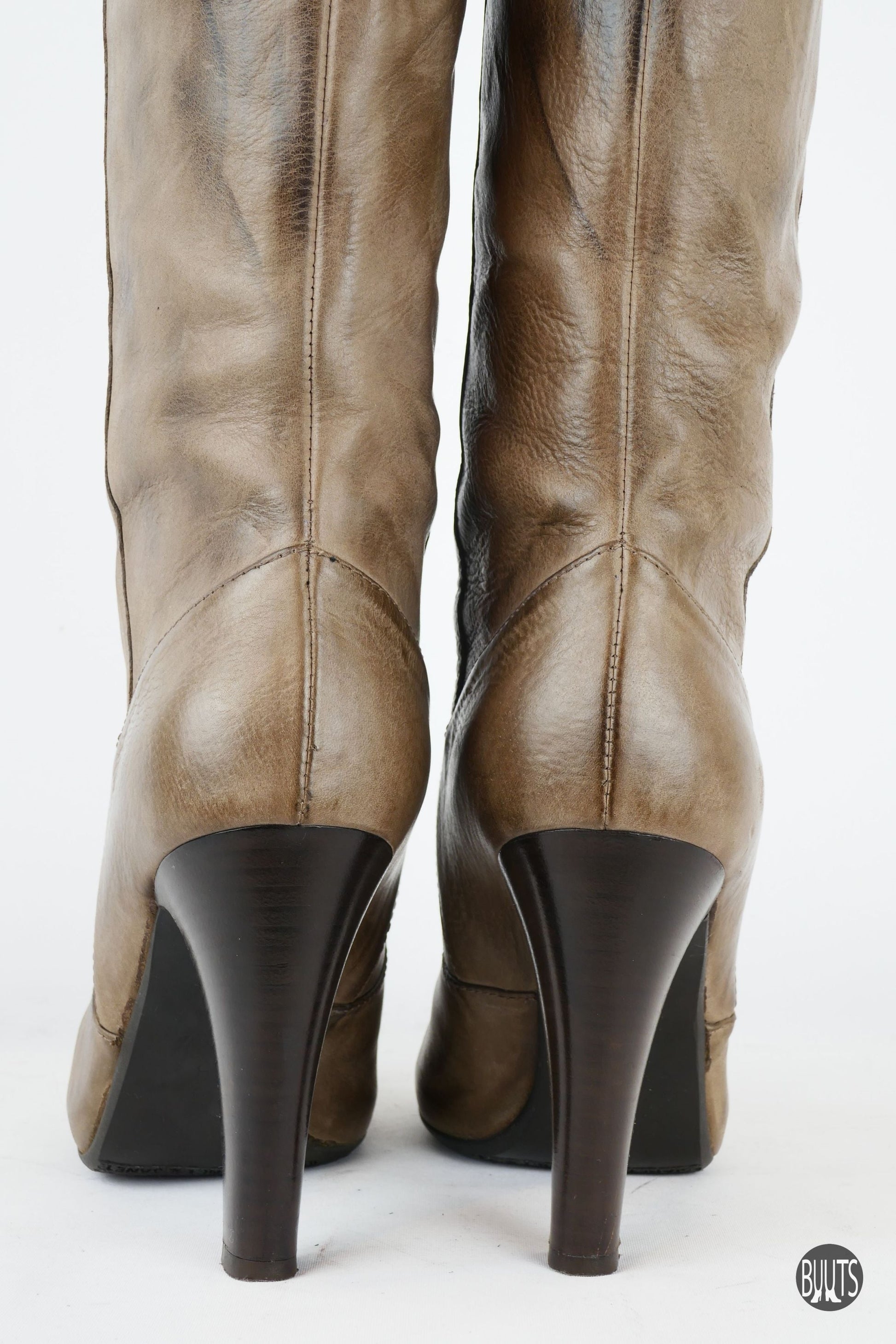 BUUTS Janet&Janet Overknees Leder schlamm 221003-7