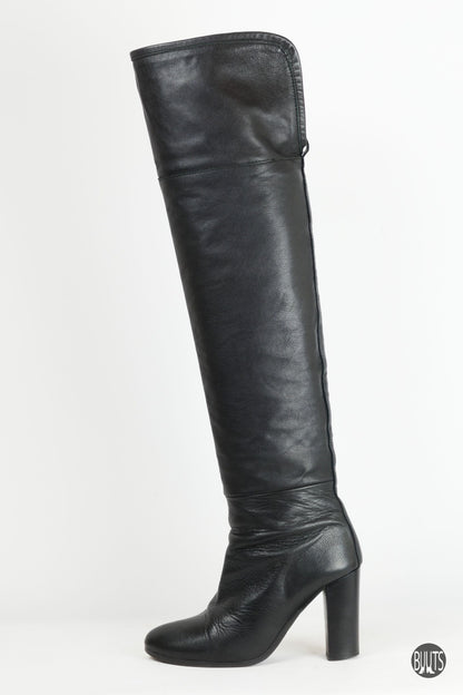 BUUTS Zara Overknees Leder schwarz 221014-1