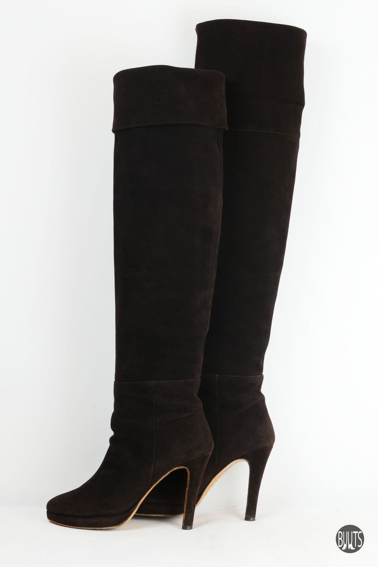 BUUTS Unützer Overknees Wildleder dunkelbraun 221015-10