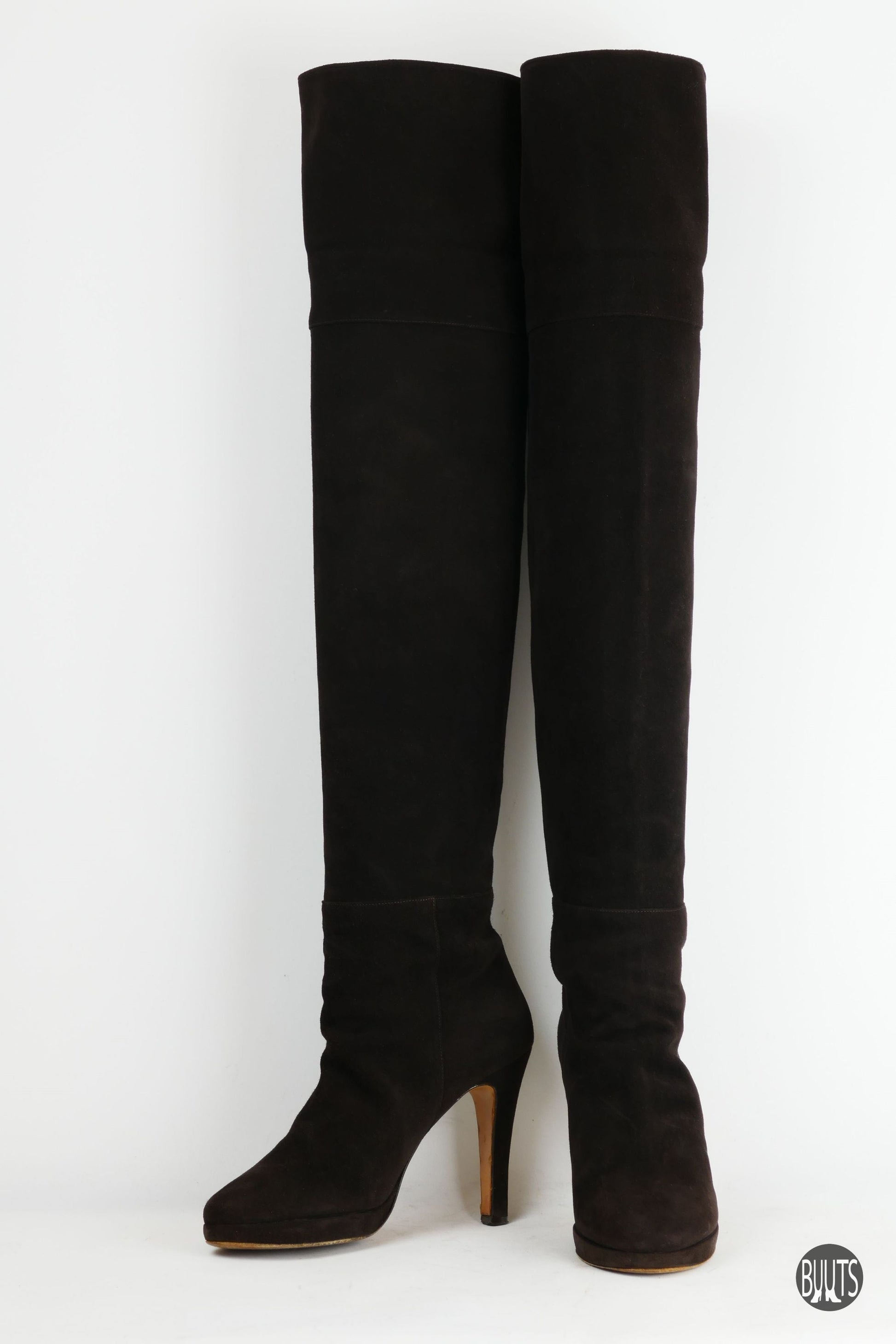 BUUTS Unützer Overknees Wildleder dunkelbraun 221015-5