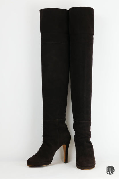 BUUTS Unützer Overknees Wildleder dunkelbraun 221015-5