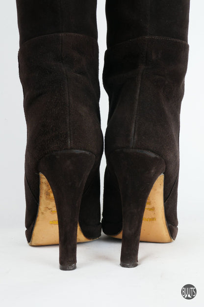 BUUTS Unützer Overknees Wildleder dunkelbraun 221015-7