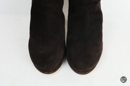 BUUTS Unützer Overknees Wildleder dunkelbraun 221015-8