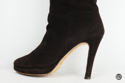 BUUTS Unützer Overknees Wildleder dunkelbraun 221015-9