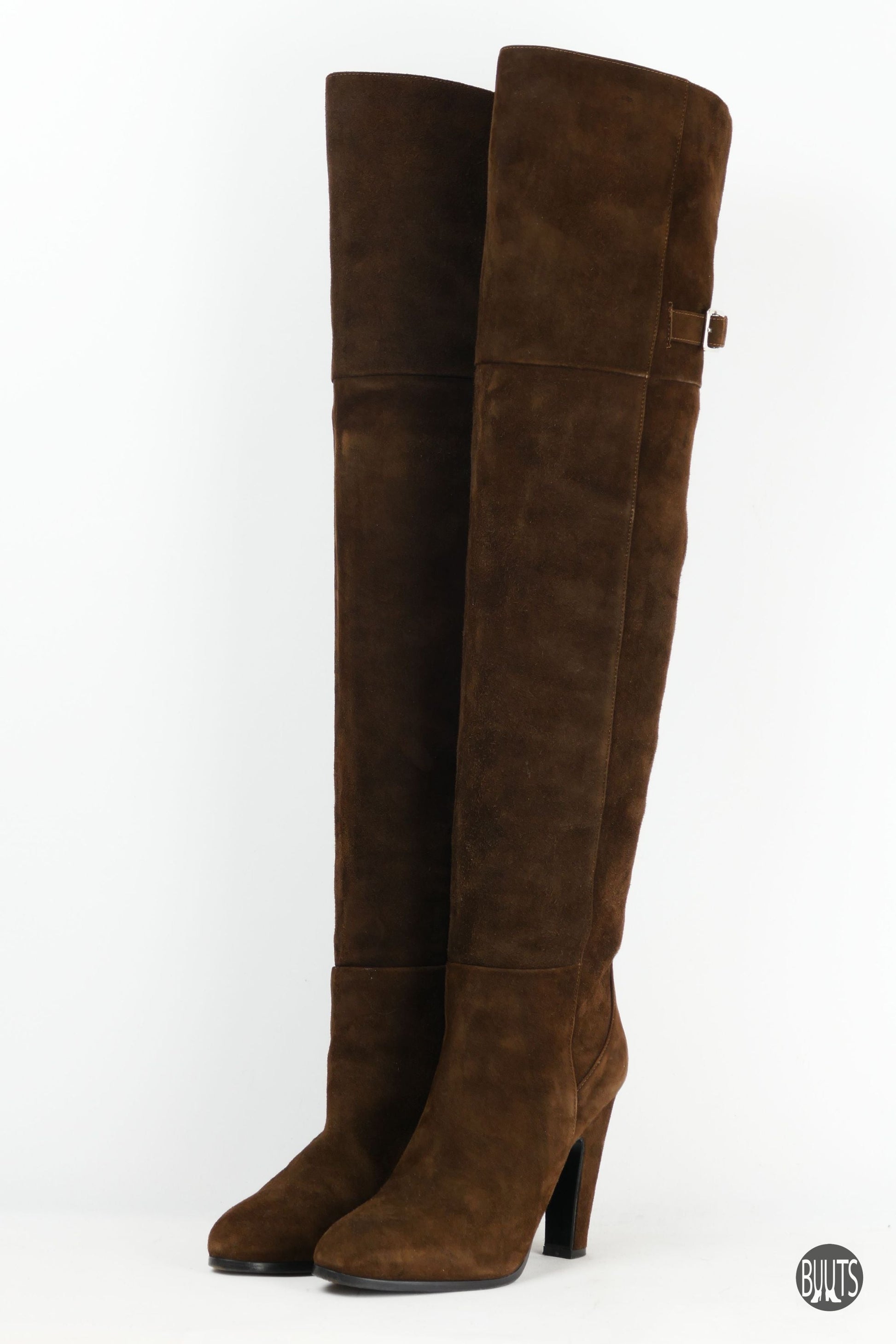 BUUTS Pinko Overknees Wildleder mittelbraun 221016-2