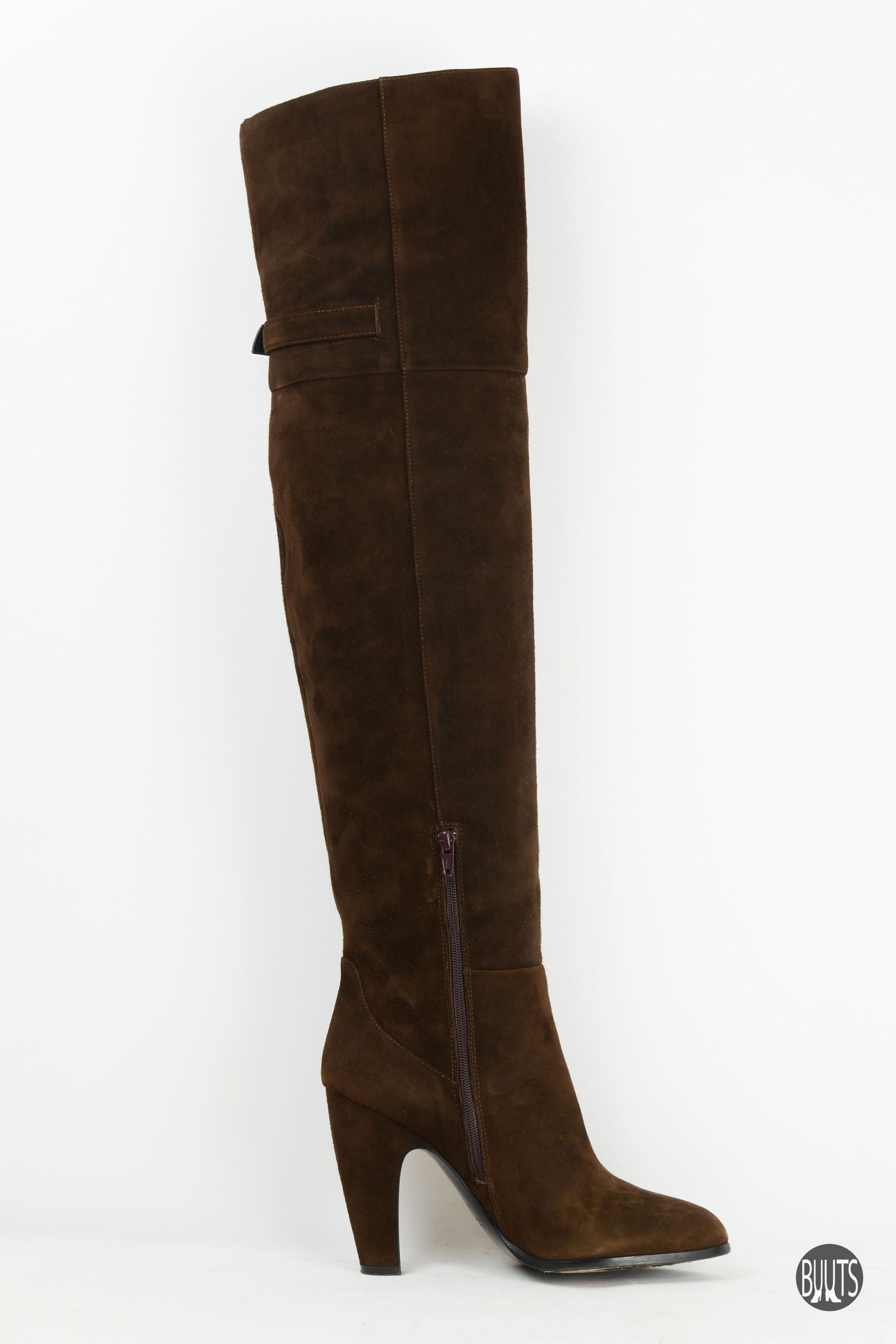 BUUTS Pinko Overknees Wildleder mittelbraun 221016-3