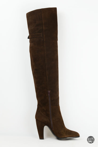 BUUTS Pinko Overknees Wildleder mittelbraun 221016-3
