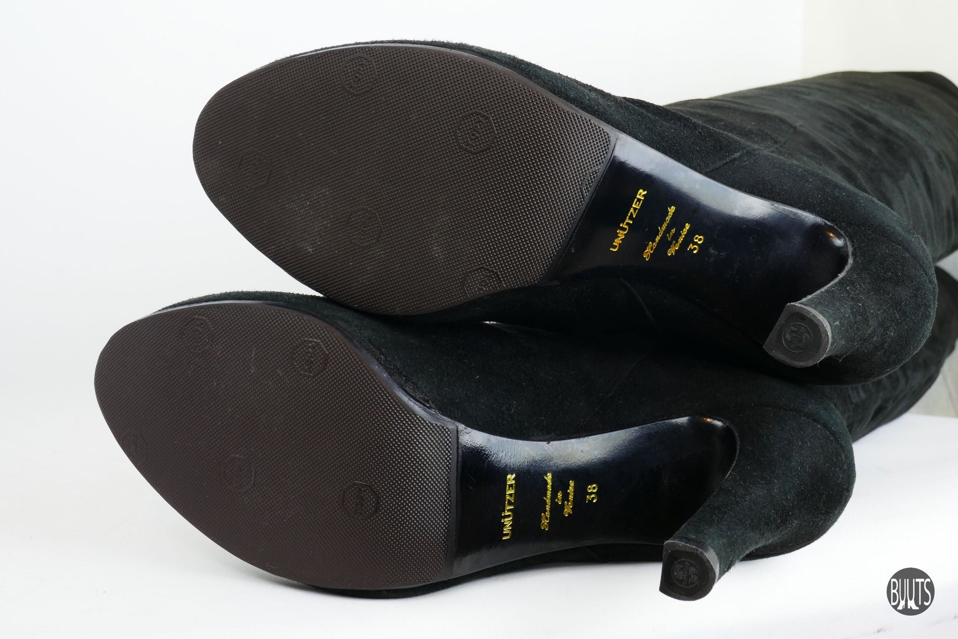 BUUTS Unützer Overknees Wildleder schwarz 221018-10