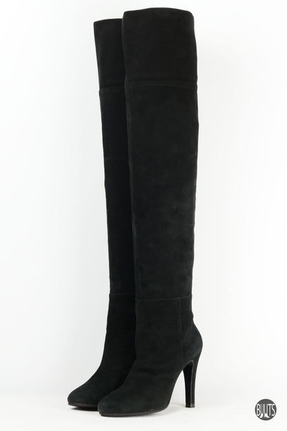 BUUTS Unützer Overknees Wildleder schwarz 221018-2