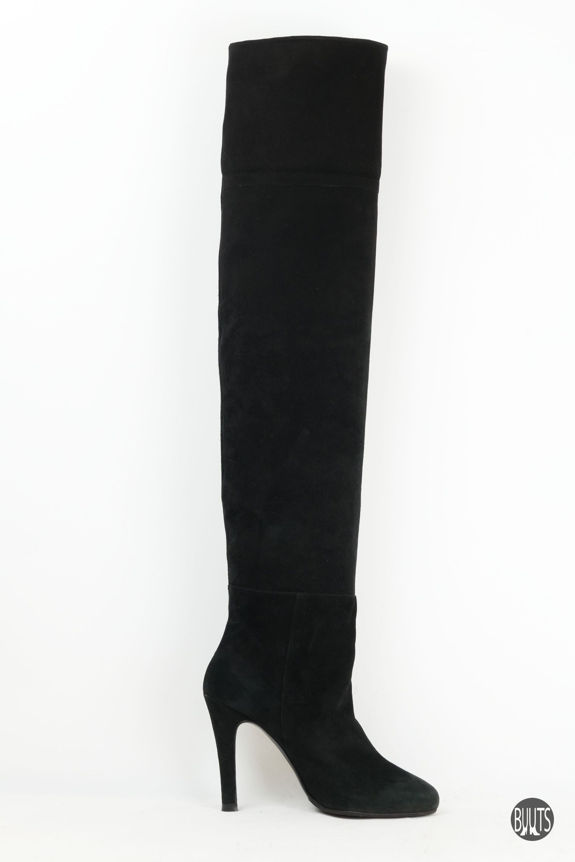 BUUTS Unützer Overknees Wildleder schwarz 221018-3