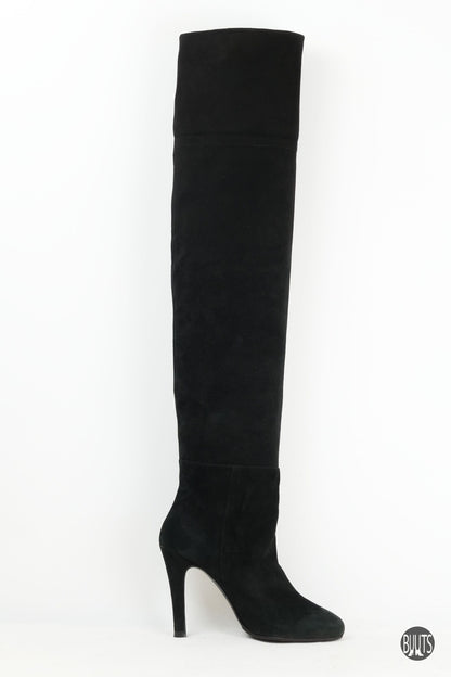 BUUTS Unützer Overknees Wildleder schwarz 221018-3