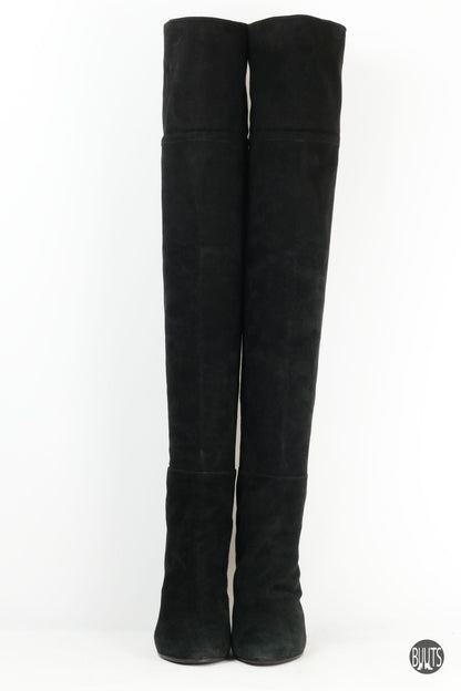 BUUTS Unützer Overknees Wildleder schwarz 221018-4