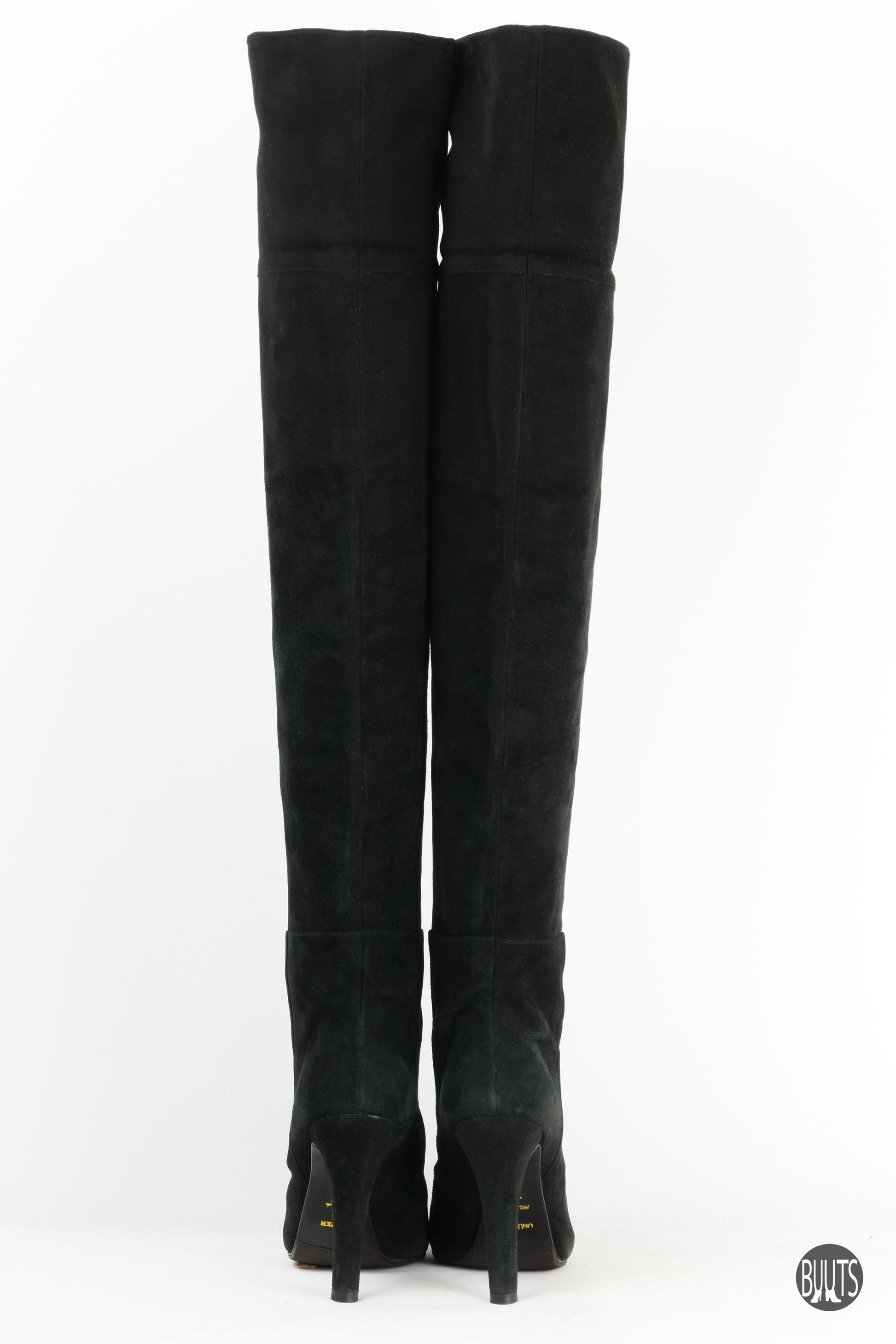 BUUTS Unützer Overknees Wildleder schwarz 221018-5