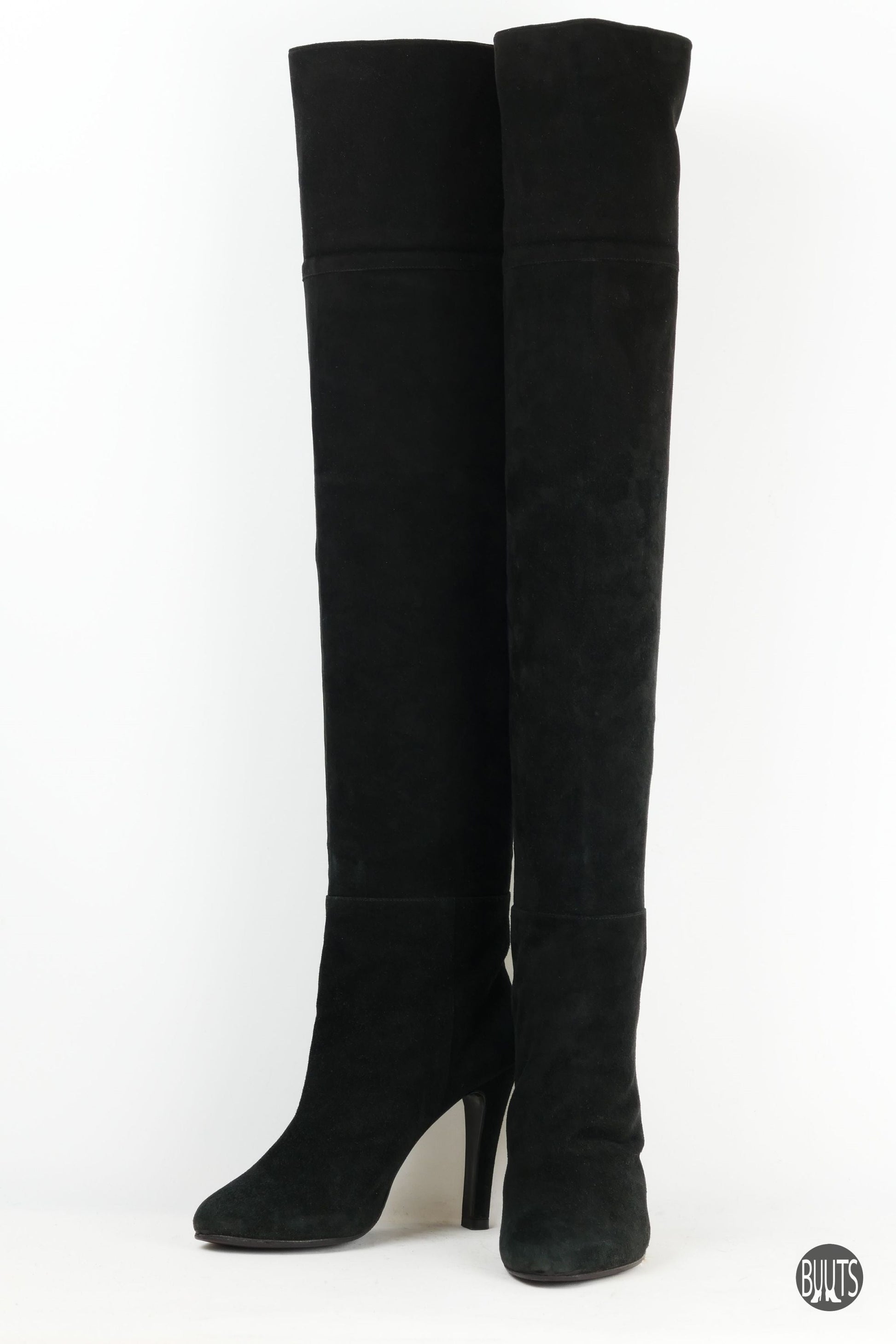 BUUTS Unützer Overknees Wildleder schwarz 221018-6