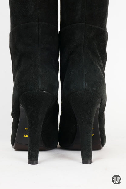 BUUTS Unützer Overknees Wildleder schwarz 221018-7