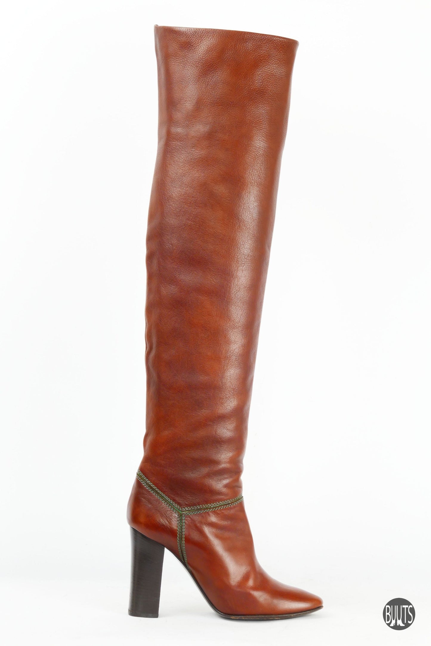 BUUTS Chloé Overknees Leder cognac 221023-3